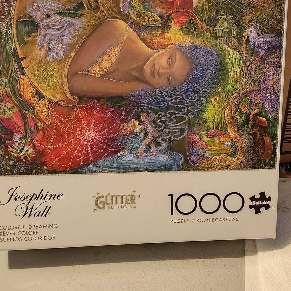 New In Box 1000 Buffalo  Glitter Edition Puzzle - Vibrant Fantasy